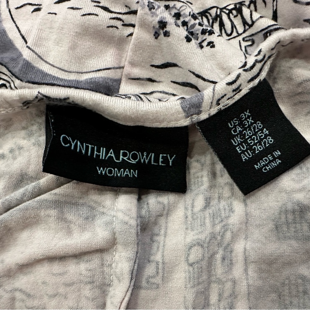 Cynthia Rowley Printed Rayon Blend Midi Dress 3X - Picture 6 of 8